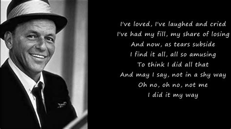 frank sinatra i did it my way lyrics